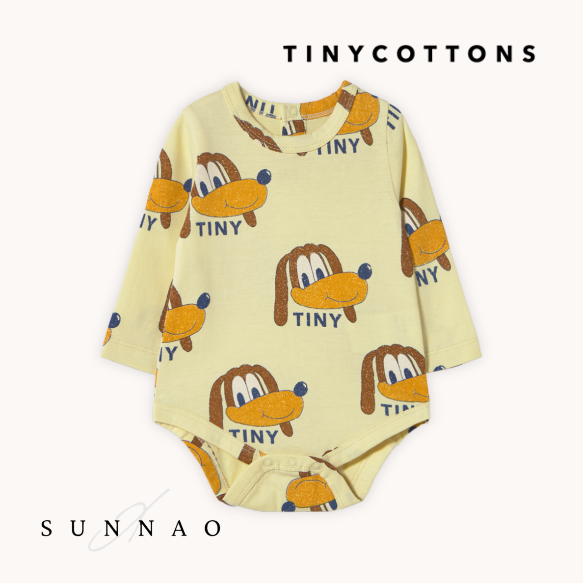 タイニーコットンズ　ロンパース グレー　犬柄　24M 正規販売店】海外子ども服専門店 SUNNAO（さんなお）- TINYCOTTONS
