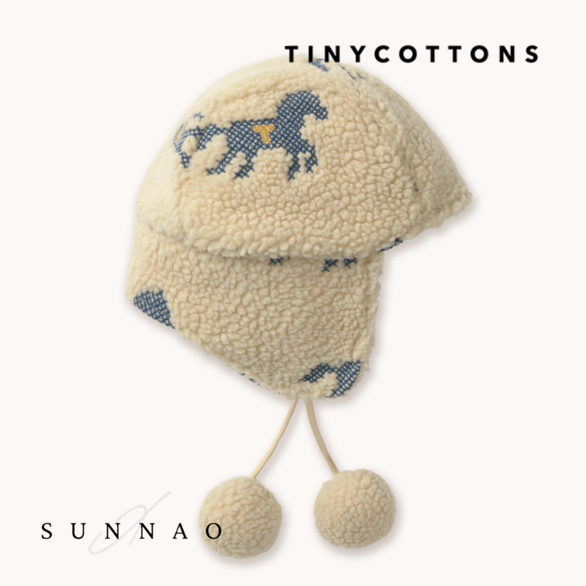 <TINYCOTTONS> Horses Sherpa Earflap Beanie