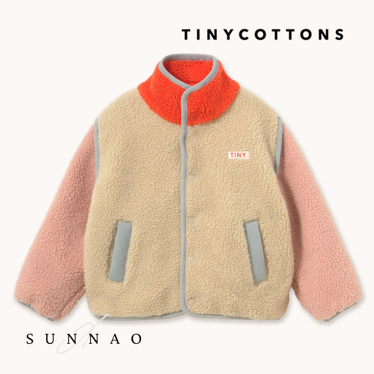 <TINYCOTTONS> Color Block Sherpa Jacket