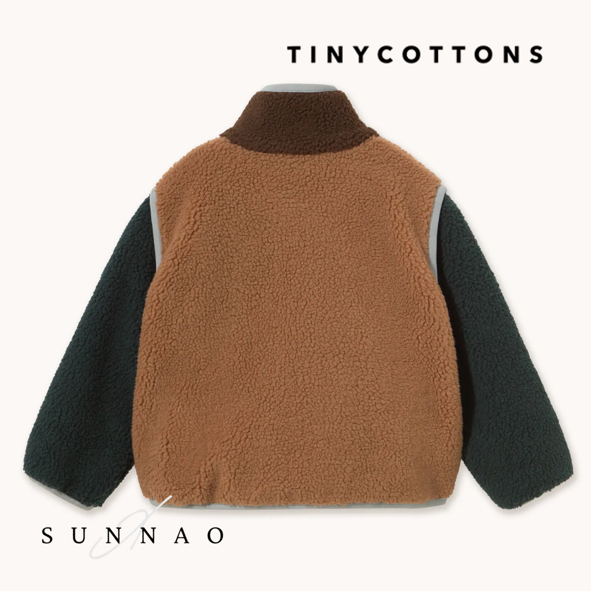 <TINYCOTTONS> Color Block Sherpa Jacket