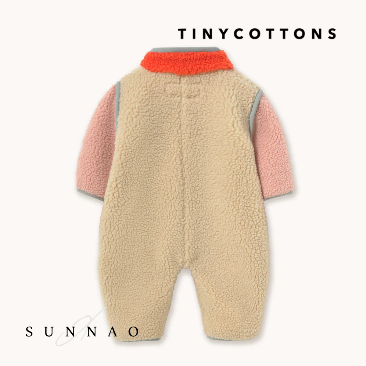 <TINYCOTTONS> Color Block Sherpa One-Piece