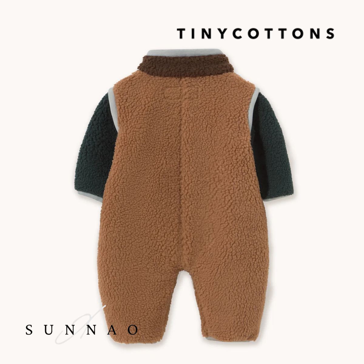<TINYCOTTONS> Color Block Sherpa One-Piece