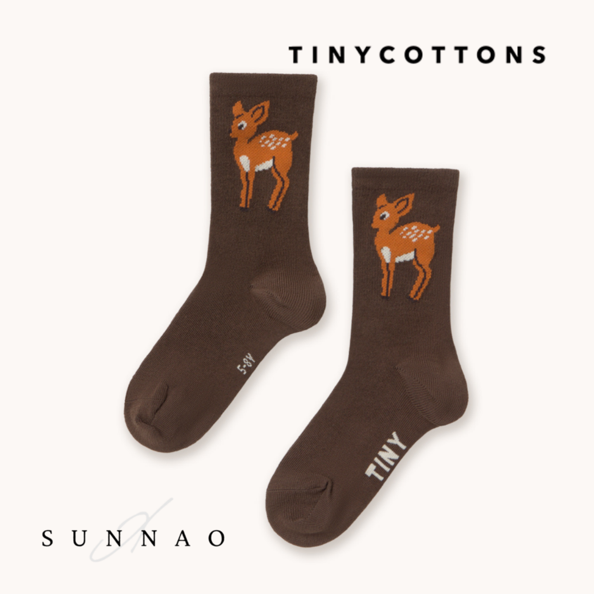 <TINYCOTTONS> Deer Medium Socks
