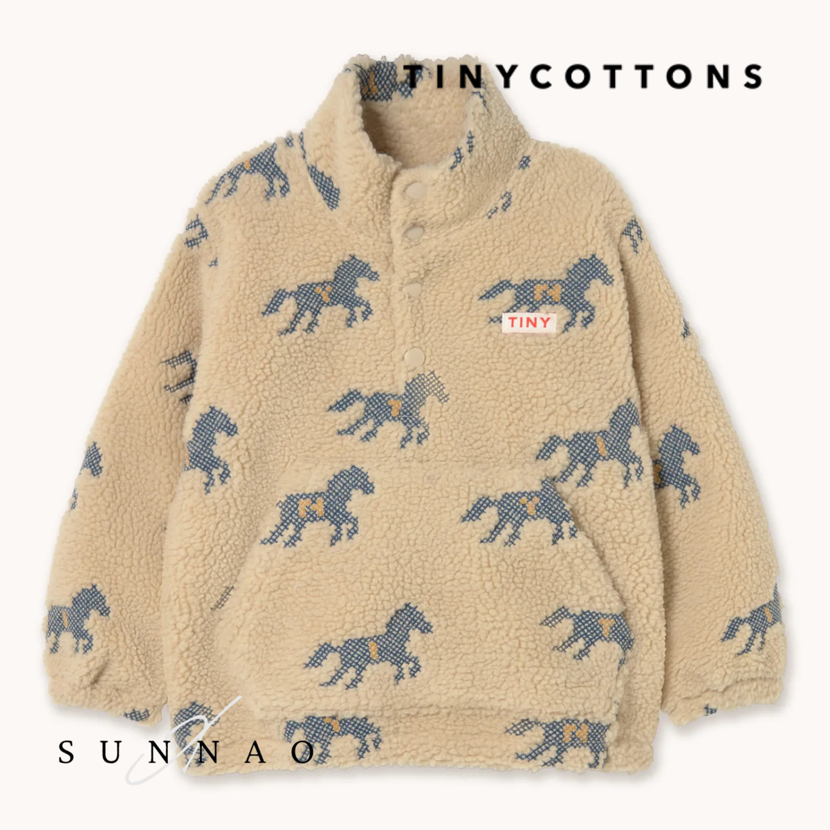 <TINYCOTTONS> Horses Sherpa Sweatshirt