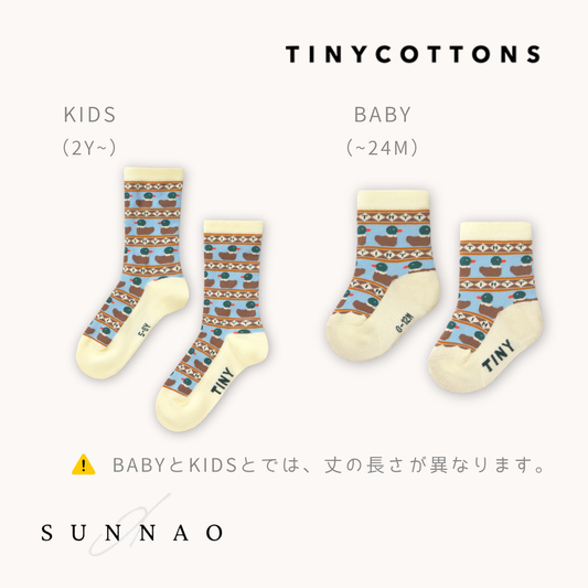 <TINYCOTTONS> Tiny Ducks Medium Socks