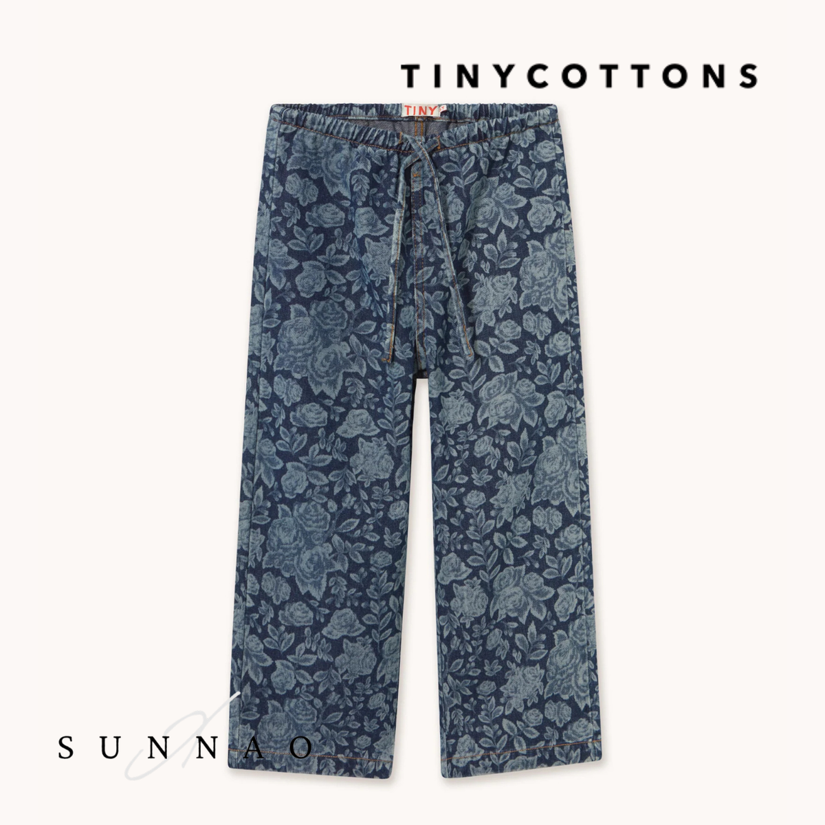 <TINYCOTTONS> Tonal Roses Denim Pant