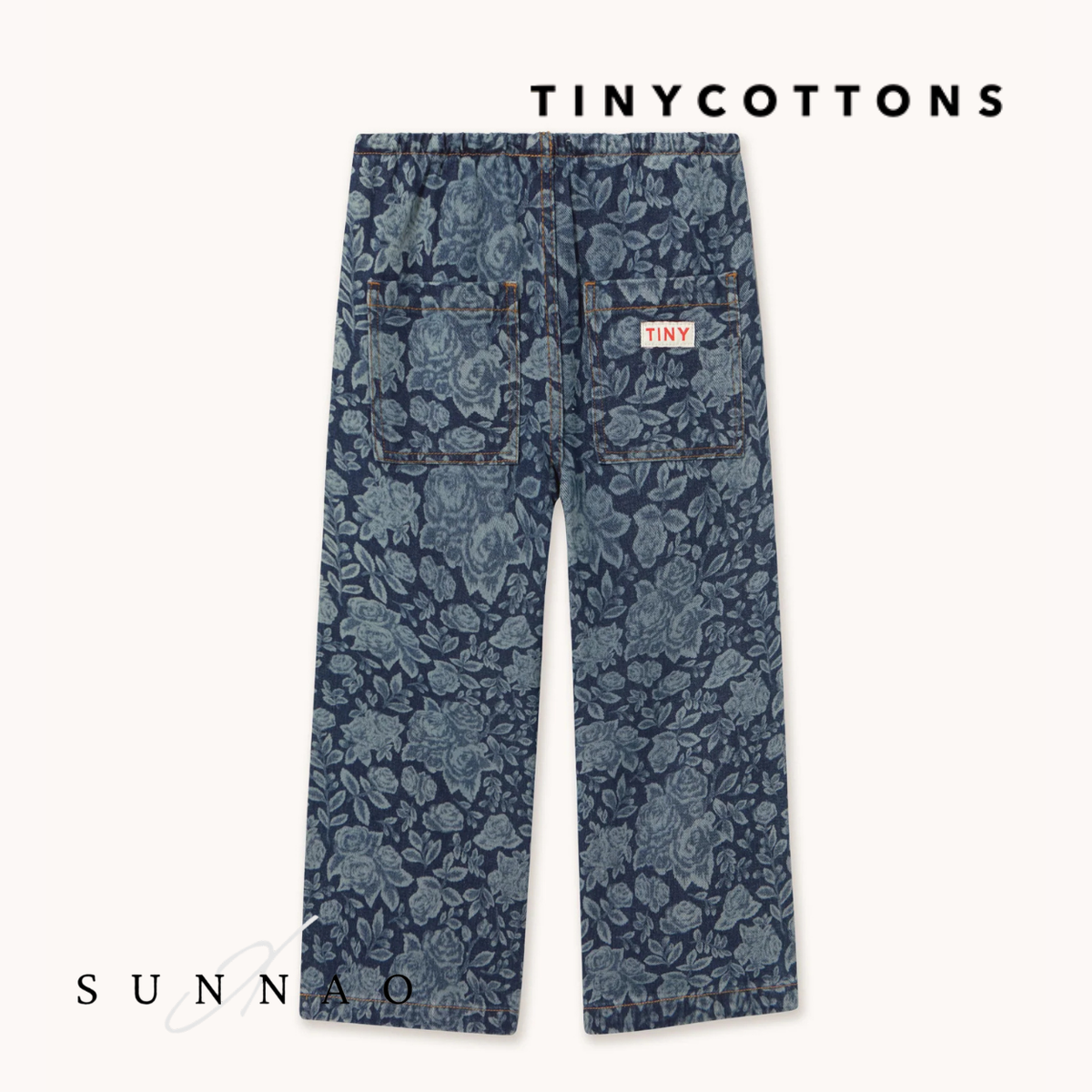 <TINYCOTTONS> Tonal Roses Denim Pant