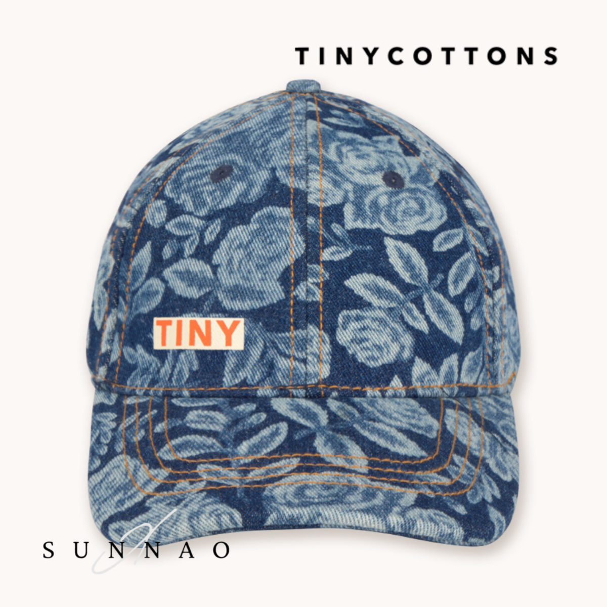 <TINYCOTTONS> Tonal Roses Denim Cap