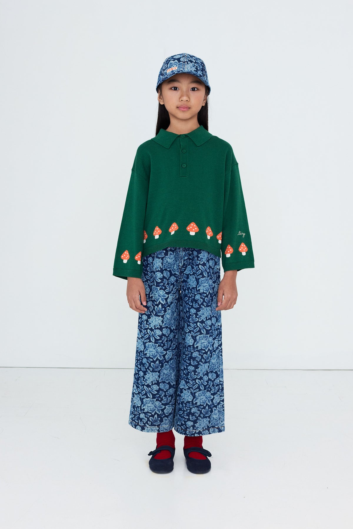<TINYCOTTONS> Tonal Roses Denim Pant