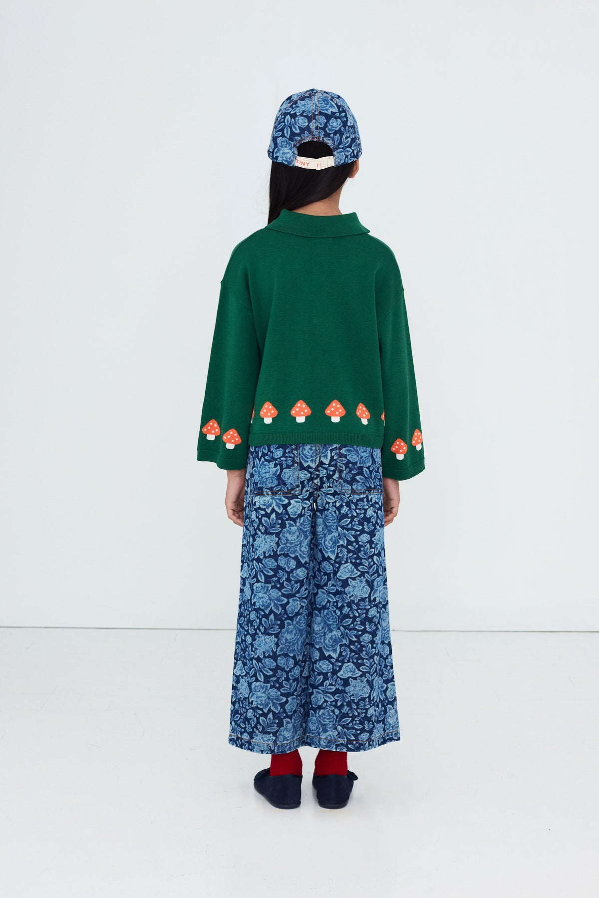 <TINYCOTTONS> Tonal Roses Denim Pant