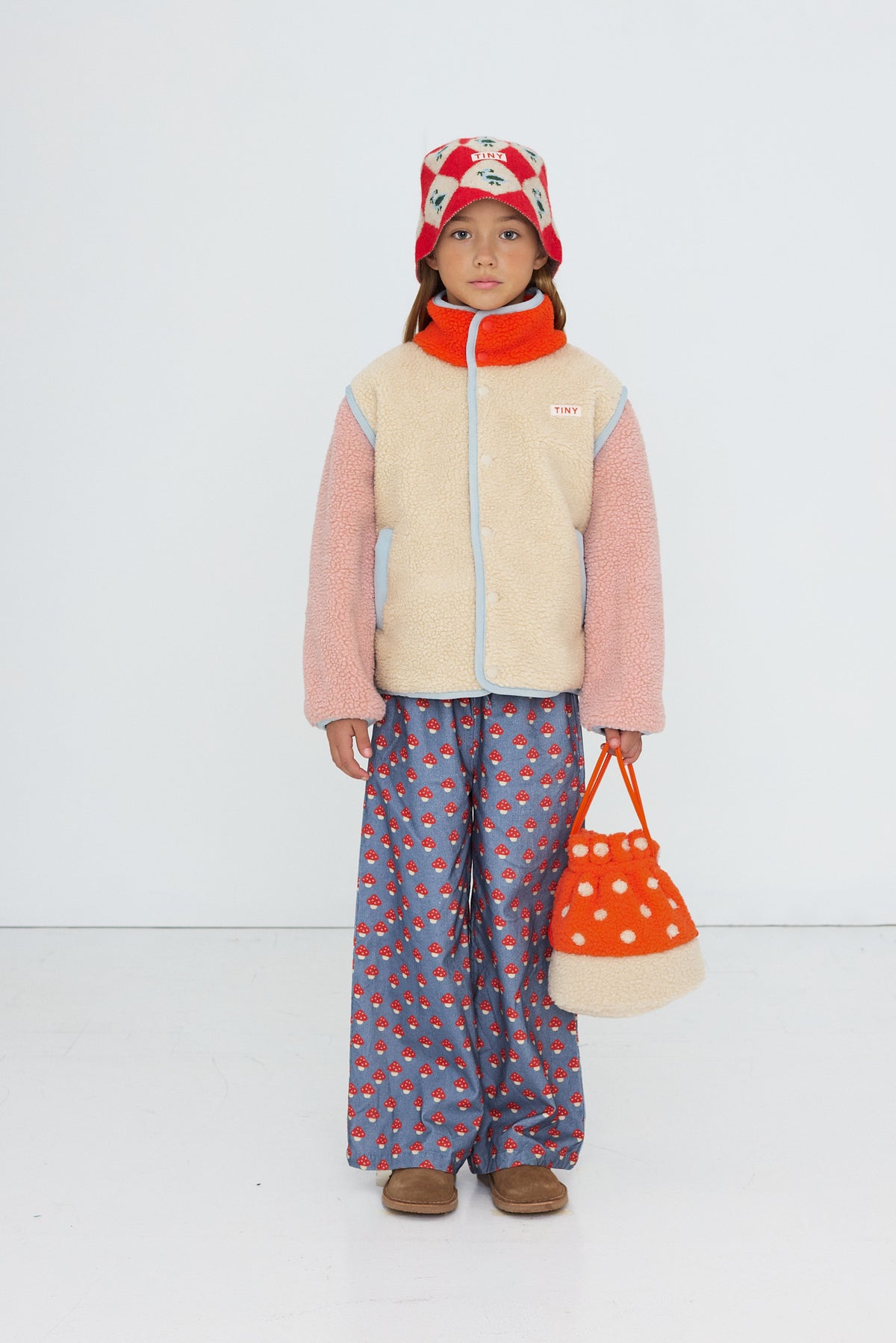 <TINYCOTTONS> Color Block Sherpa Jacket