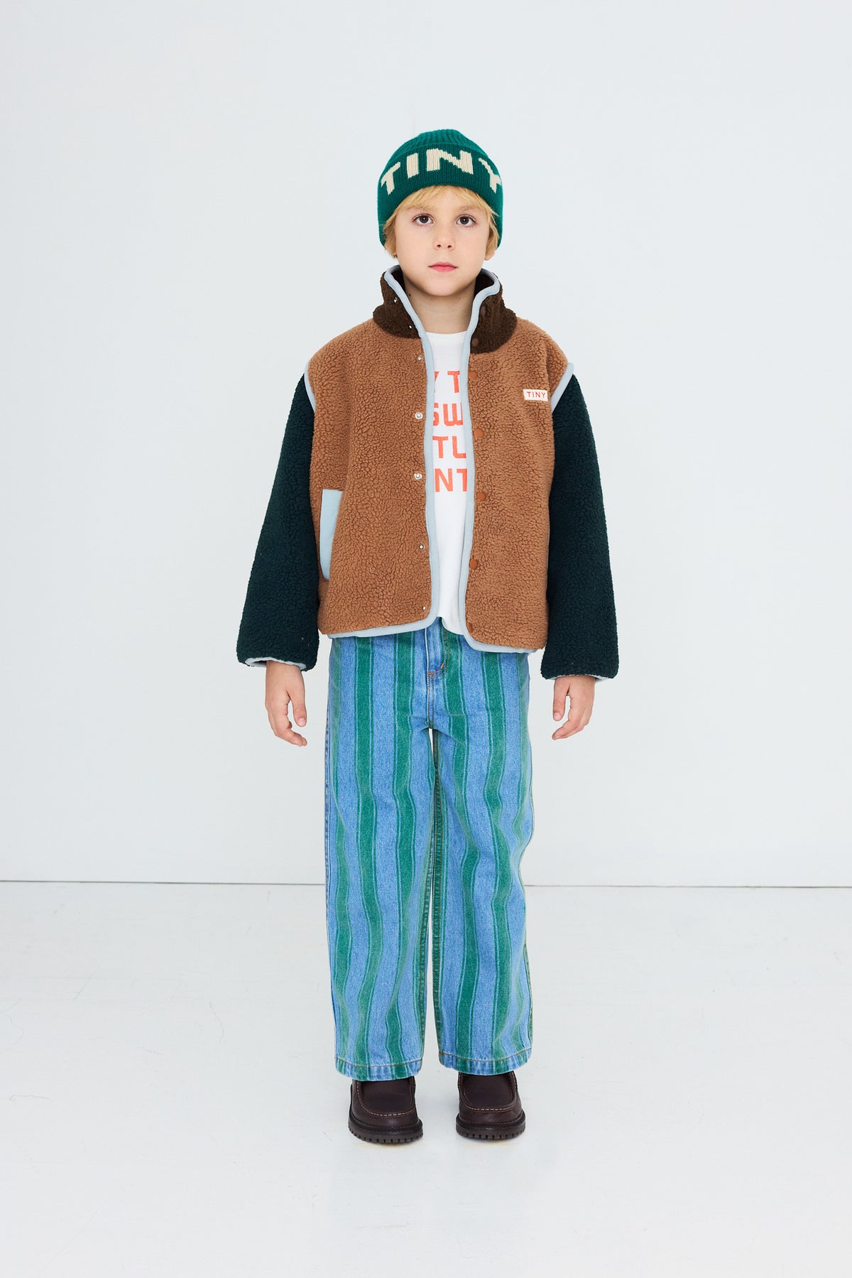 <TINYCOTTONS> Color Block Sherpa Jacket