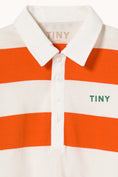 Load image into Gallery viewer, <TINYCOTTONS> Stripes Knit Polo Sleeve Tee - Red
