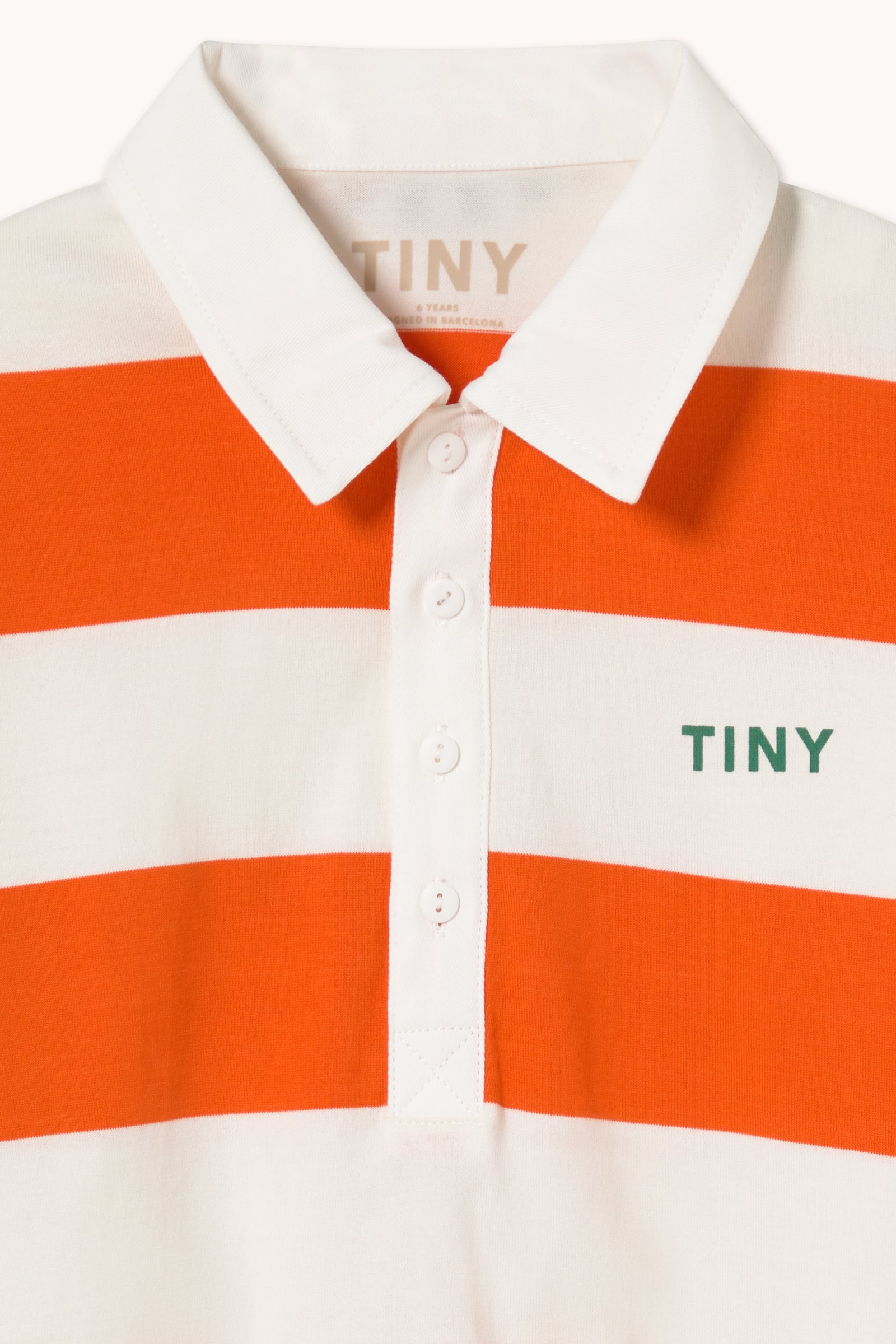 <TINYCOTTONS> Stripes Knit Polo Sleeve Tee - Red