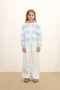 Load image into Gallery viewer, <TINYCOTTONS> Stripes Knit Polo Sleeve Tee - Blue
