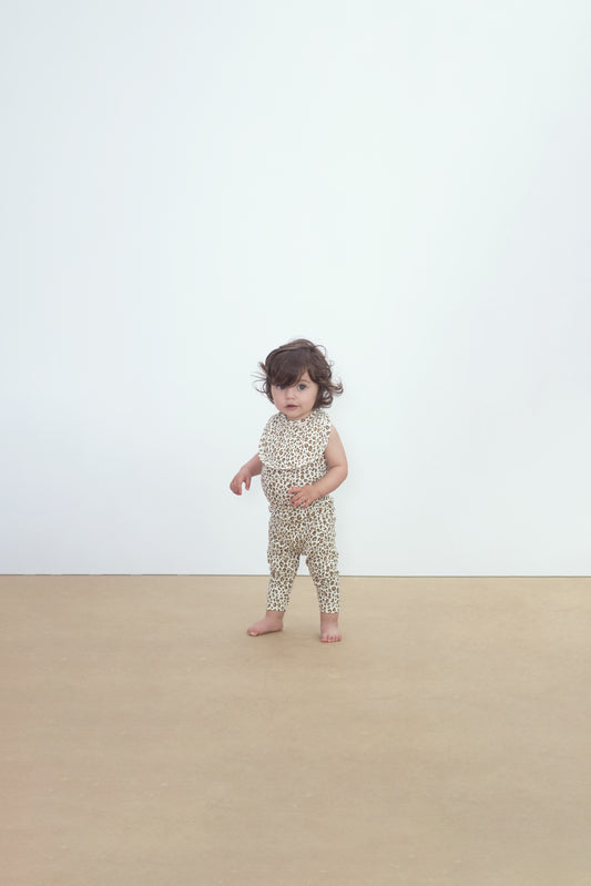 <TINYCOTTONS> Animal Print Rib Baby Pant