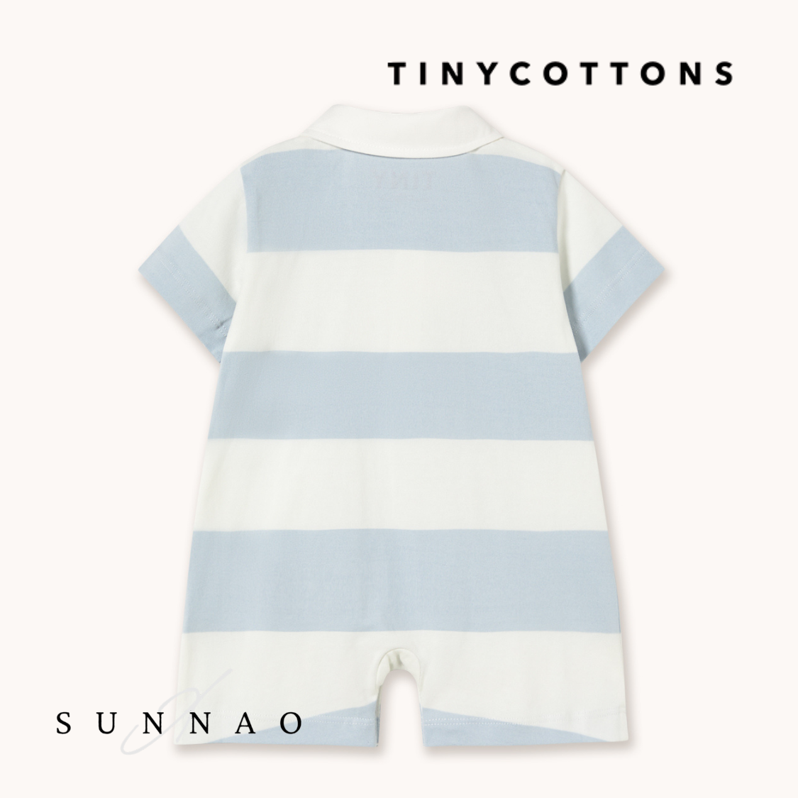 <TINYCOTTONS> Stripes Knit Polo One-Piece