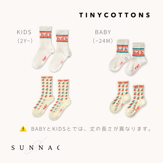 <TINYCOTTONS> Cherry Medium Socks　