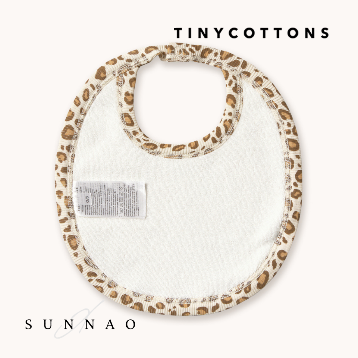 <TINYCOTTONS> Animal Print Rib Bib　