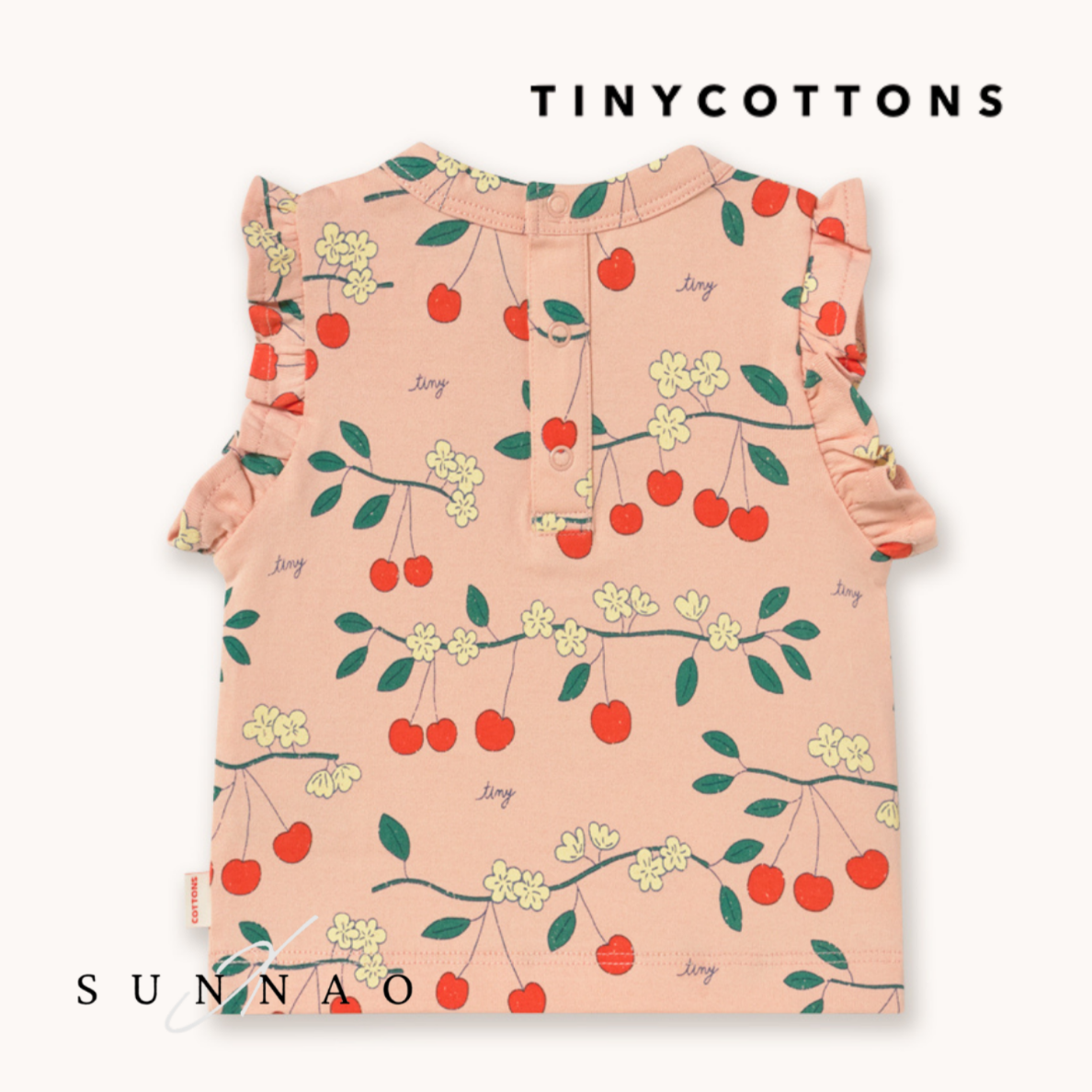 <TINYCOTTONS> Cherry Trees Frill Tee　