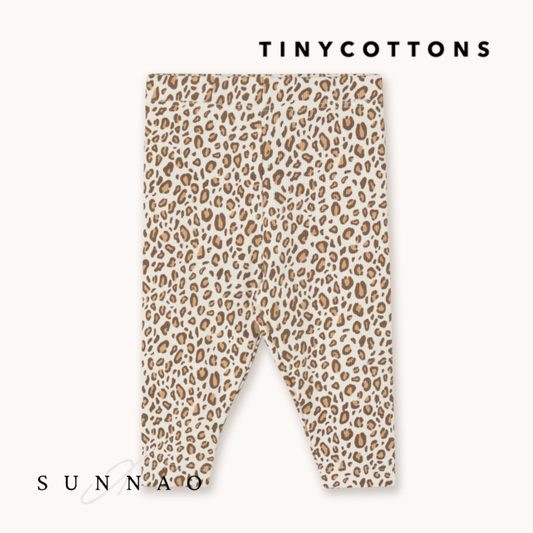 <TINYCOTTONS> Animal Print Rib Baby Pant
