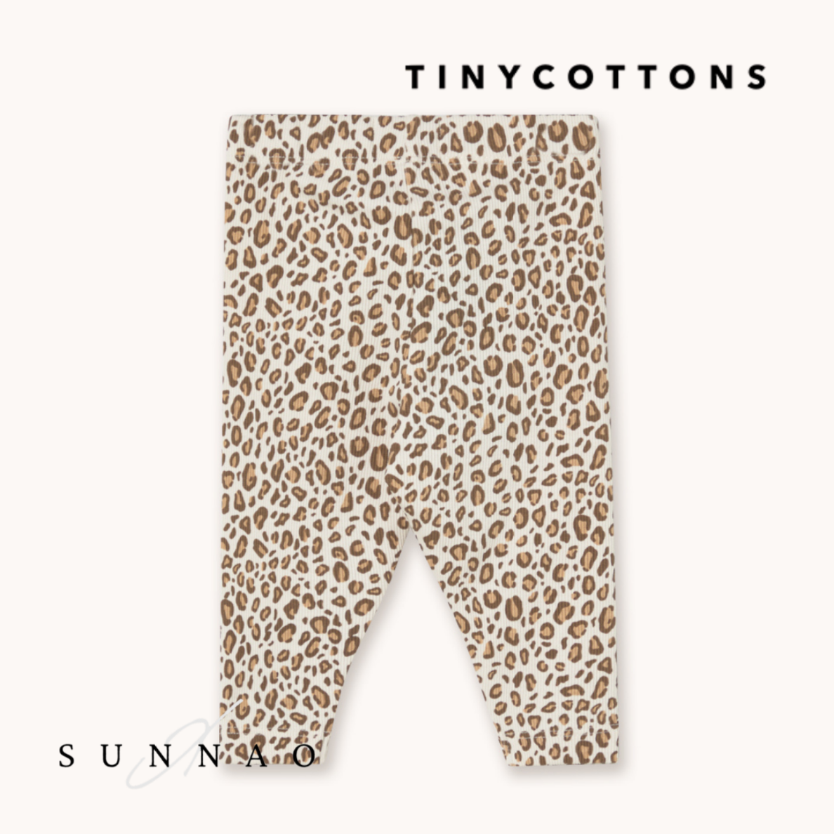 <TINYCOTTONS> Animal Print Rib Baby Pant