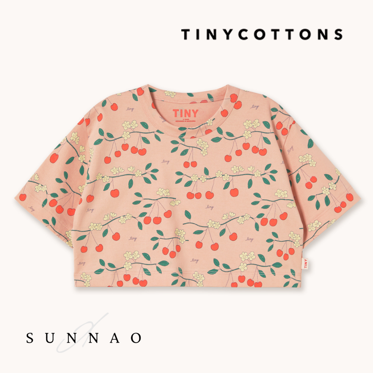 <TINYCOTTONS> Cherry Trees Crop Tee