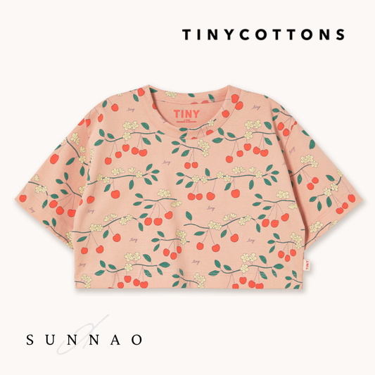 <TINYCOTTONS> Cherry Trees Crop Tee