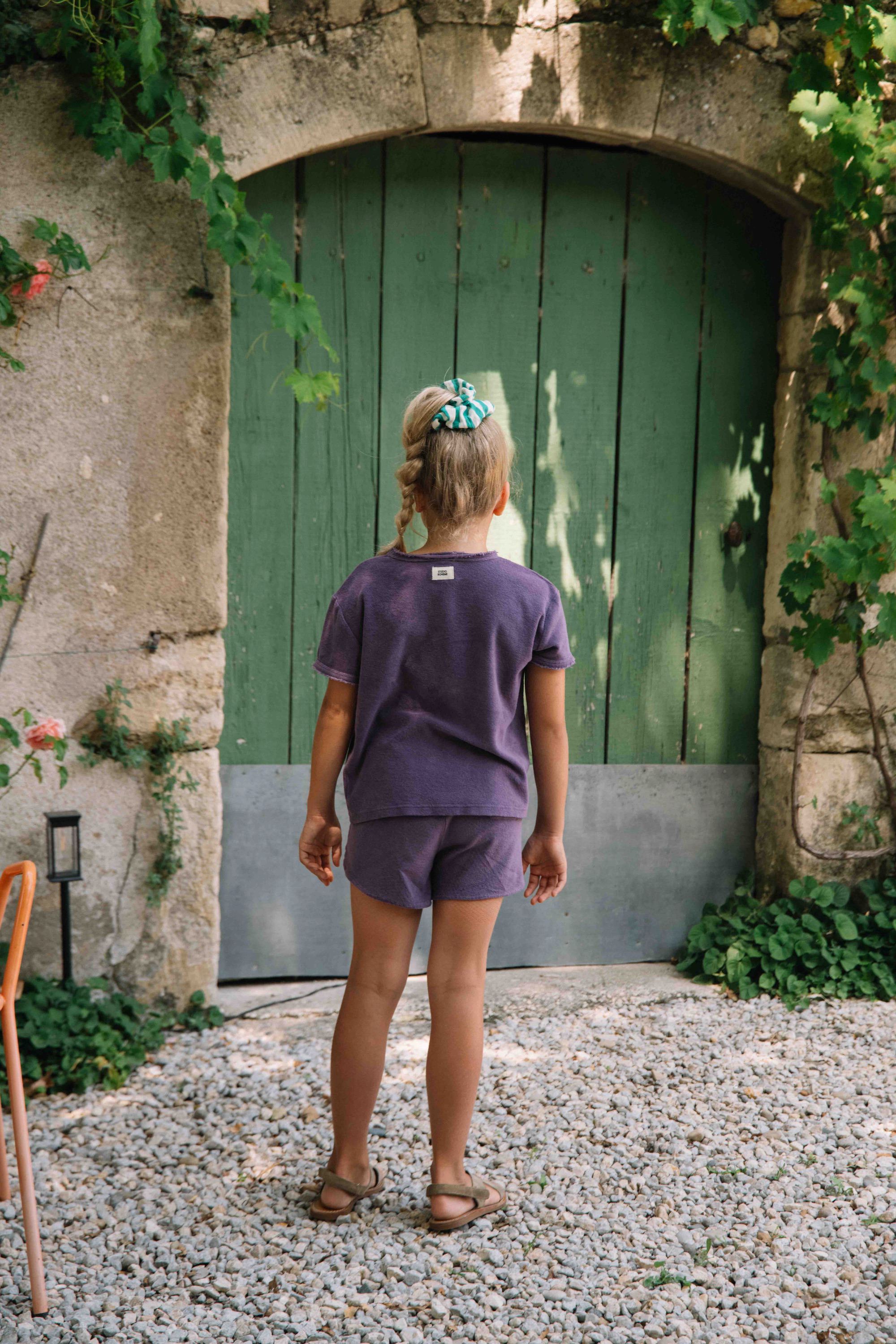 【予約／送料無料】<STUDIO BOHEME PARIS> SHORTS GEORGY - GRAPE JAM（18M-8Y）