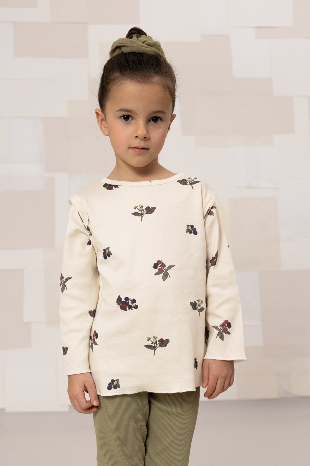 <STUDIO BOHEME PARIS> LALA T-SHIRT - ECRU / BLACKBERRIES