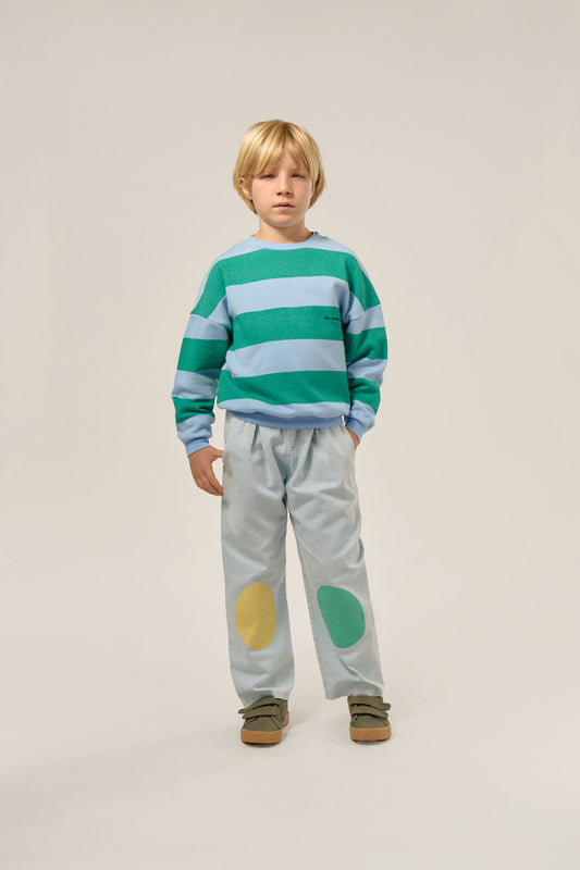 <The Campamento>GREEN STRIPES LONG SLEEVES KIDS SHIRT（2-8Y）