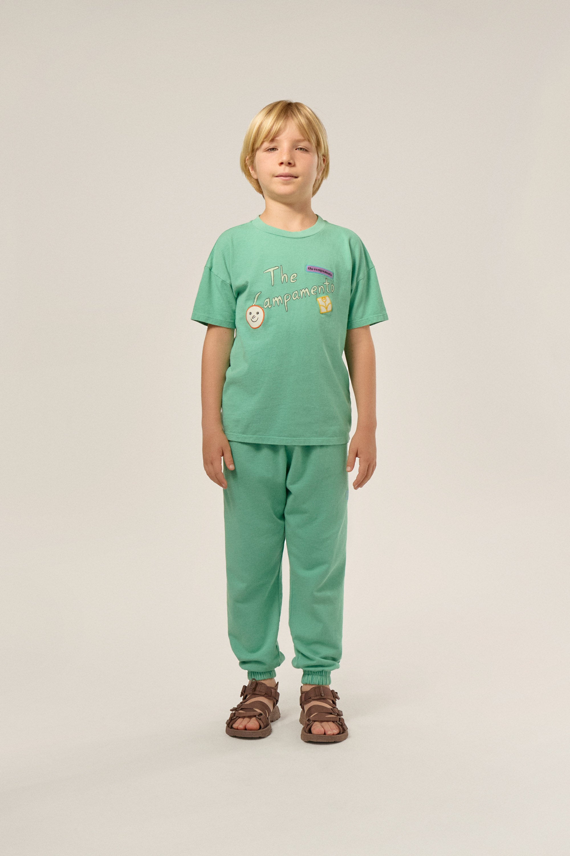 <The Campamento>GREEN WASHED KIDS TSHIRT（2-8Y）