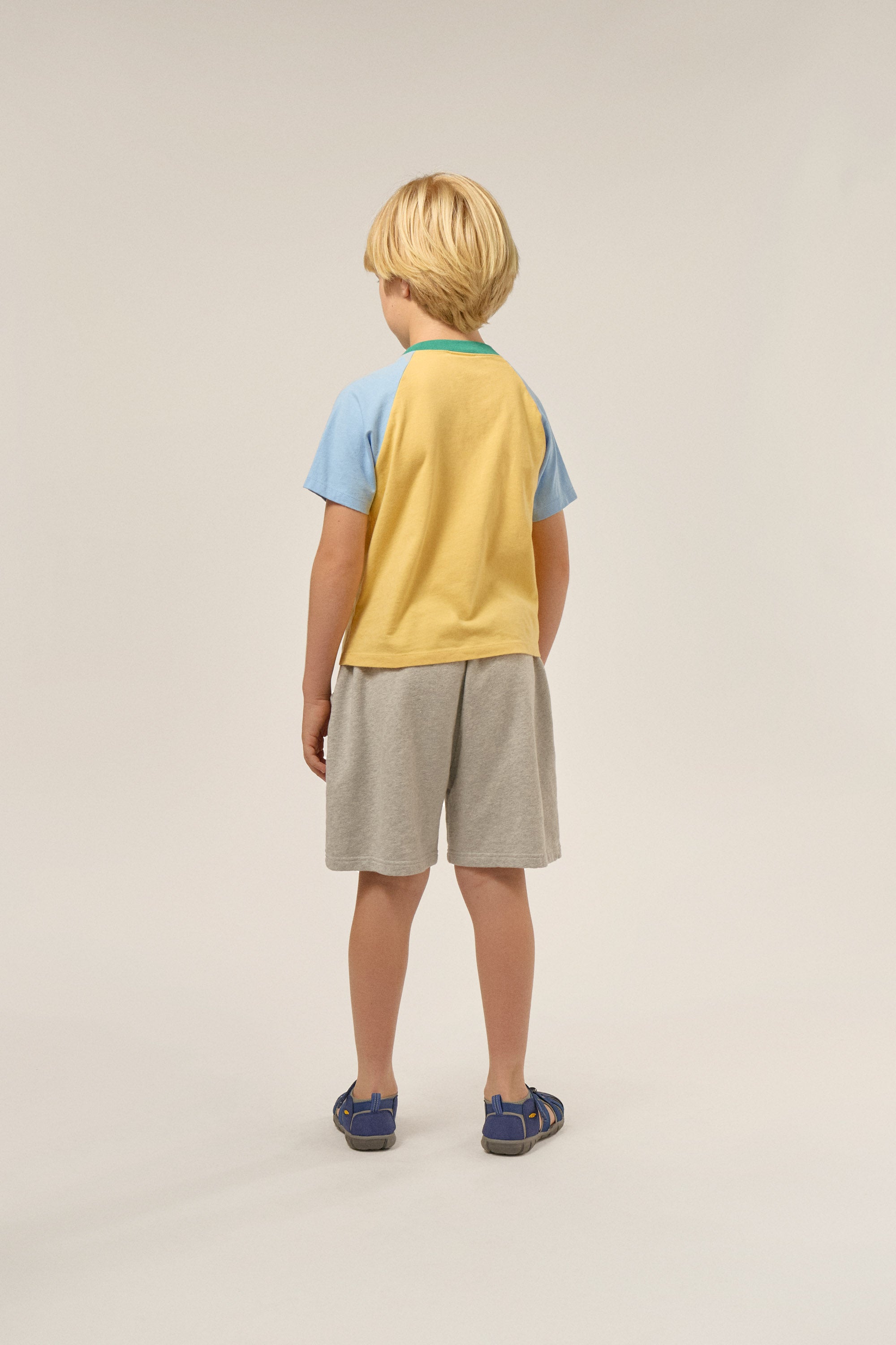 <The Campamento>COLOR BLOCK YELLOW KIDS TSHIRT（2-6Y）