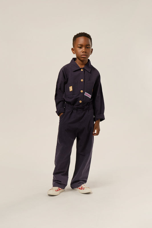 <The Campamento>BLUE WASHED LONG SLEEVES KIDS OVERALL（2-8Y）