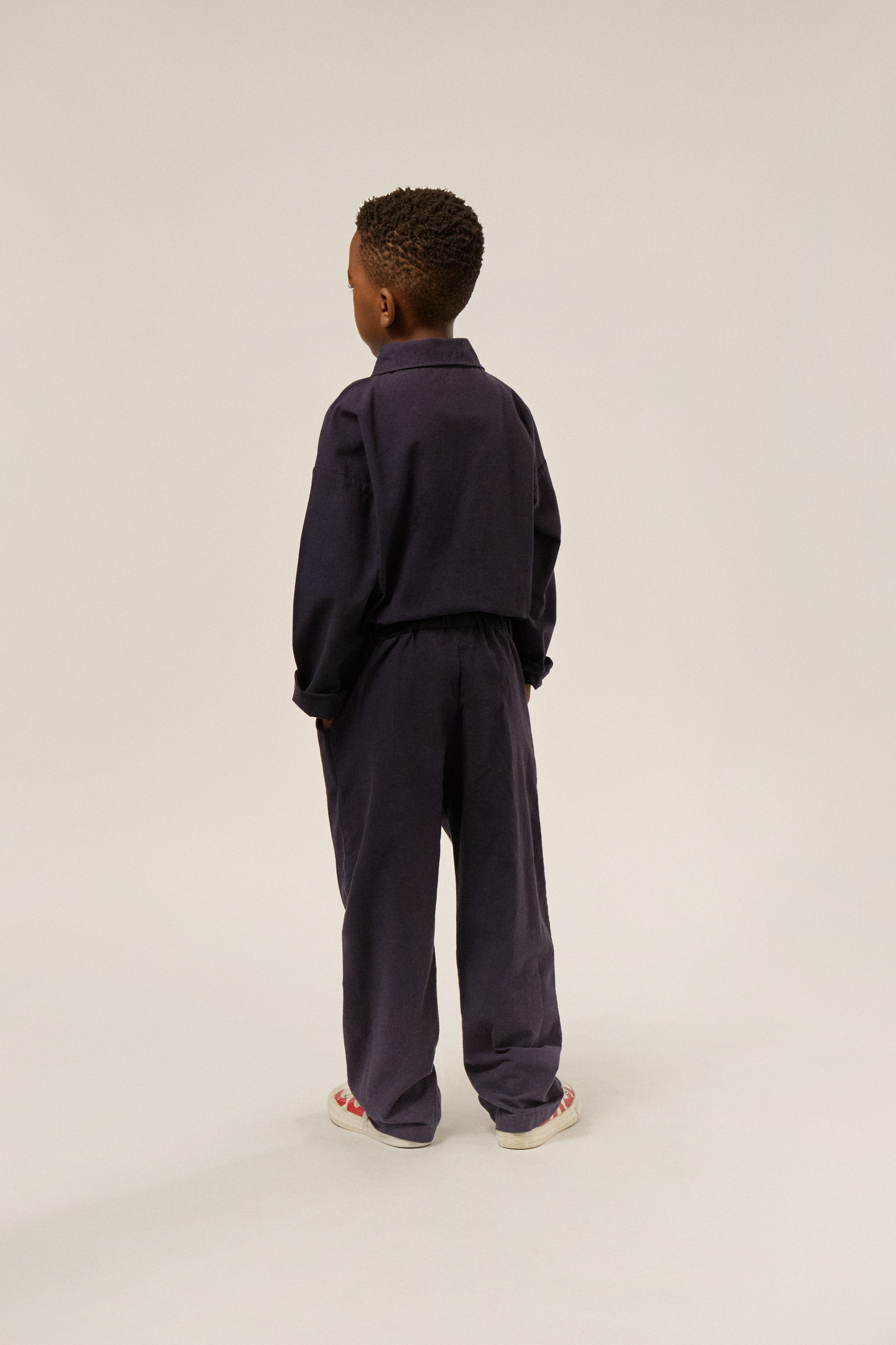 <The Campamento>BLUE WASHED LONG SLEEVES KIDS OVERALL（2-8Y）