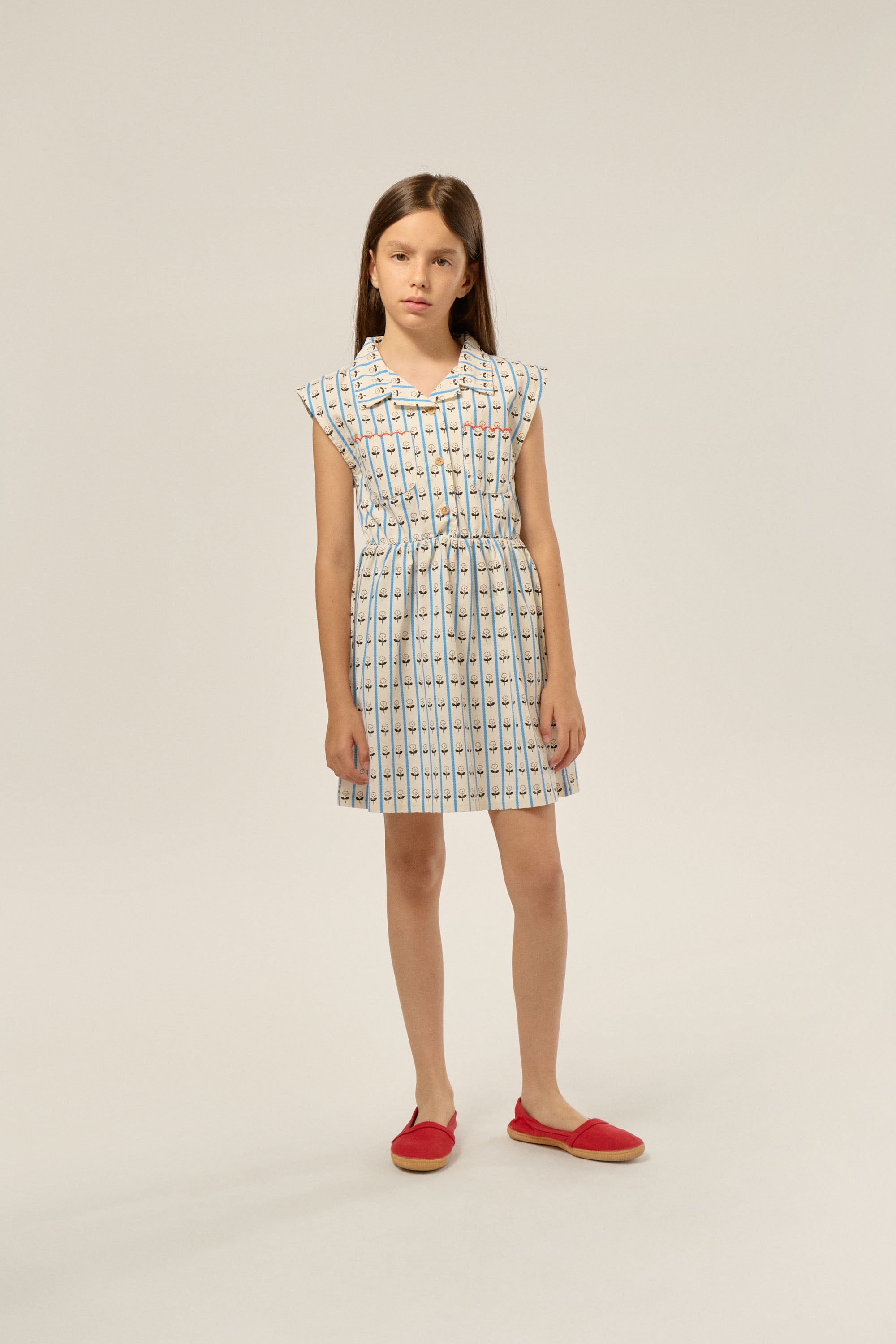 <The Campamento>FLOWERS KIDS DRESS（2-8Y）