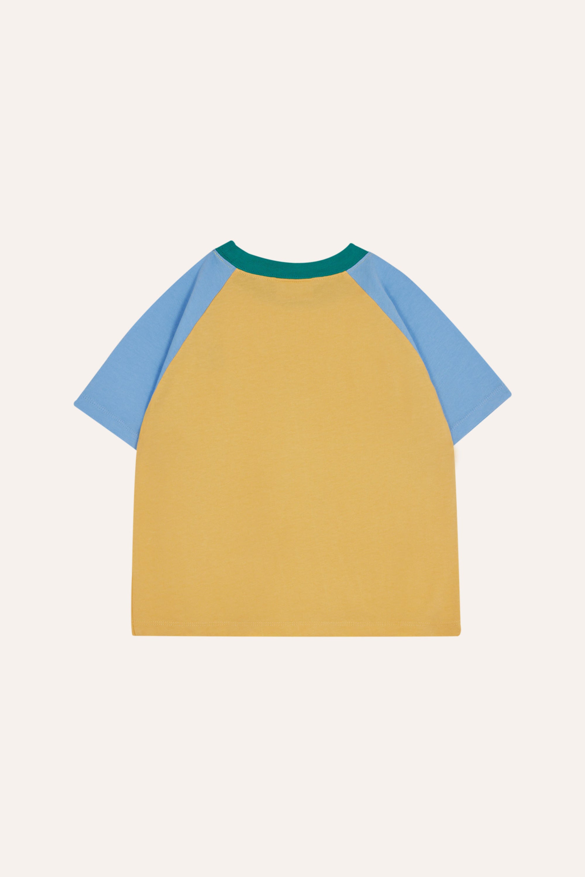 <The Campamento>COLOR BLOCK YELLOW KIDS TSHIRT（2-6Y）