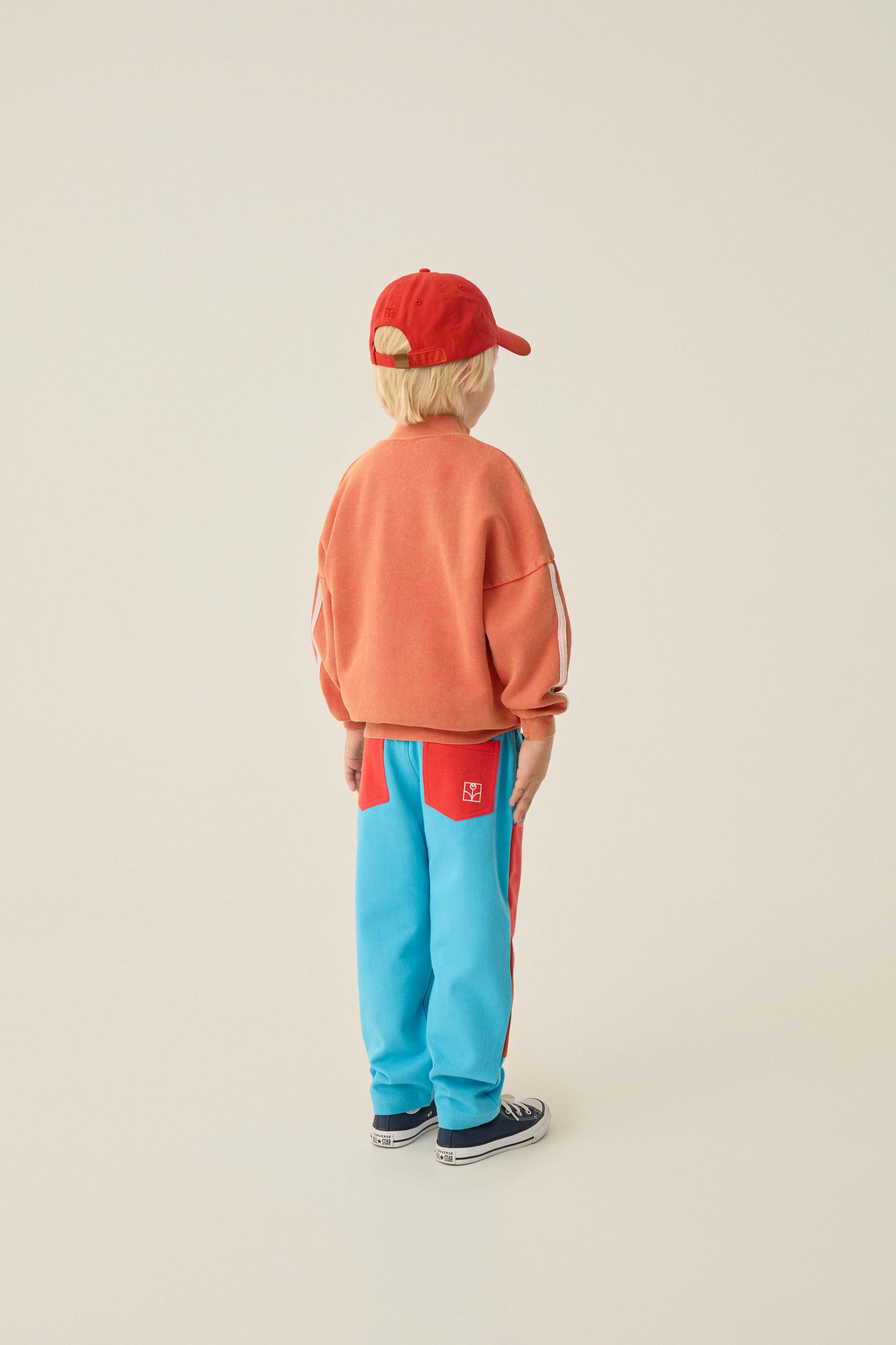<The Campamento> Red Washed Zipped Sweatshirt　