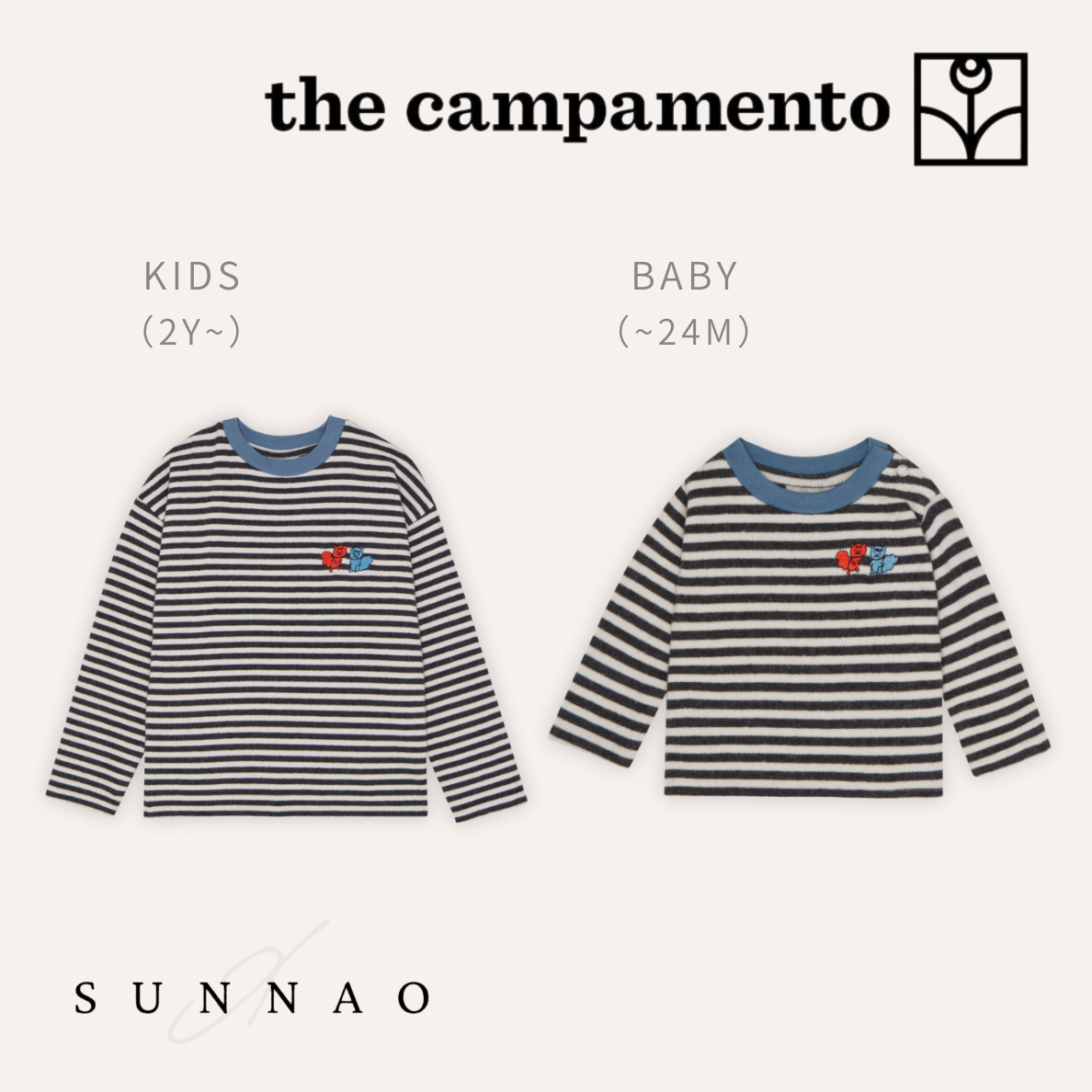 <The Campamento> BICOLOR STRIPES TSHIRT