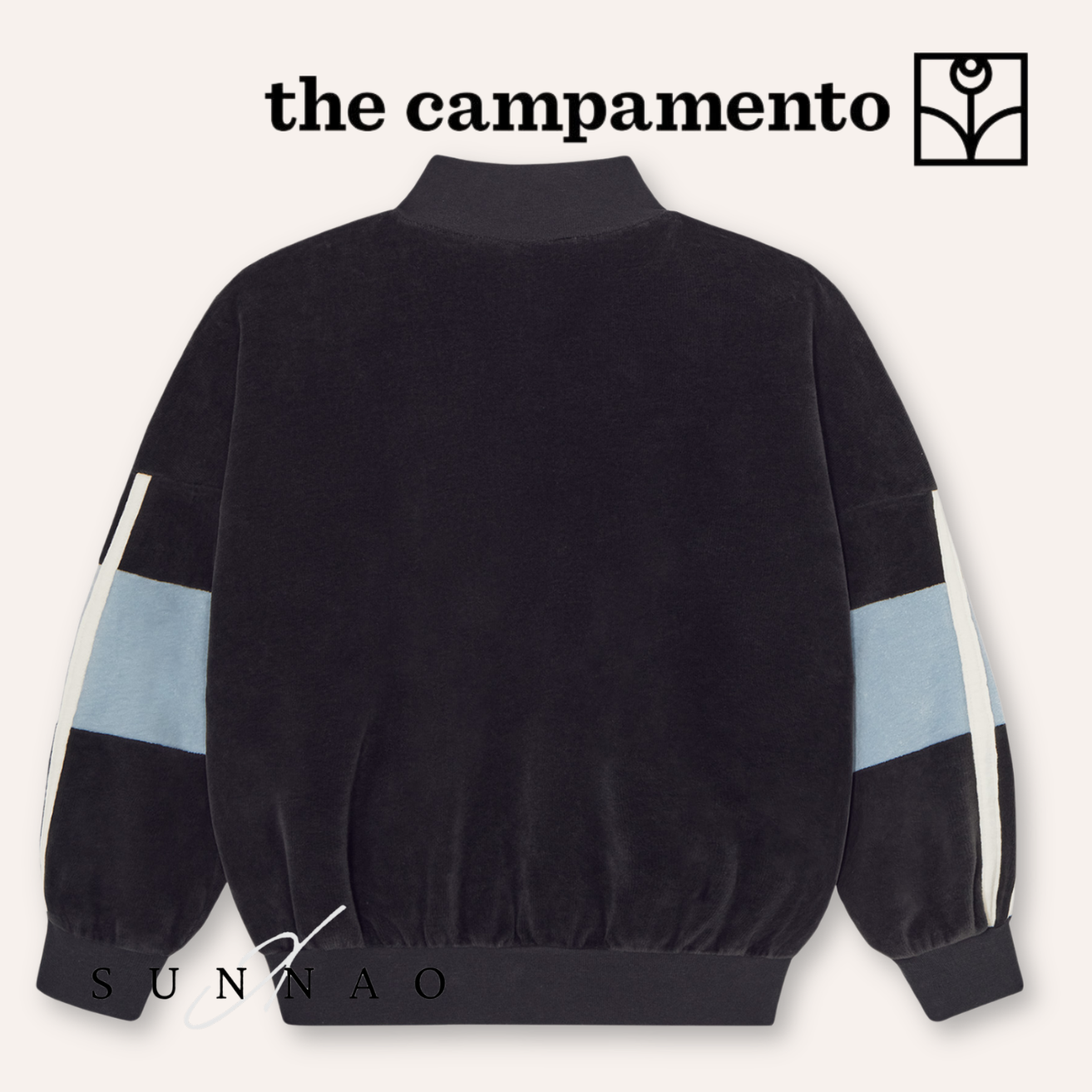<The Campamento> Grey Color Block Sweatshirt - GREY　