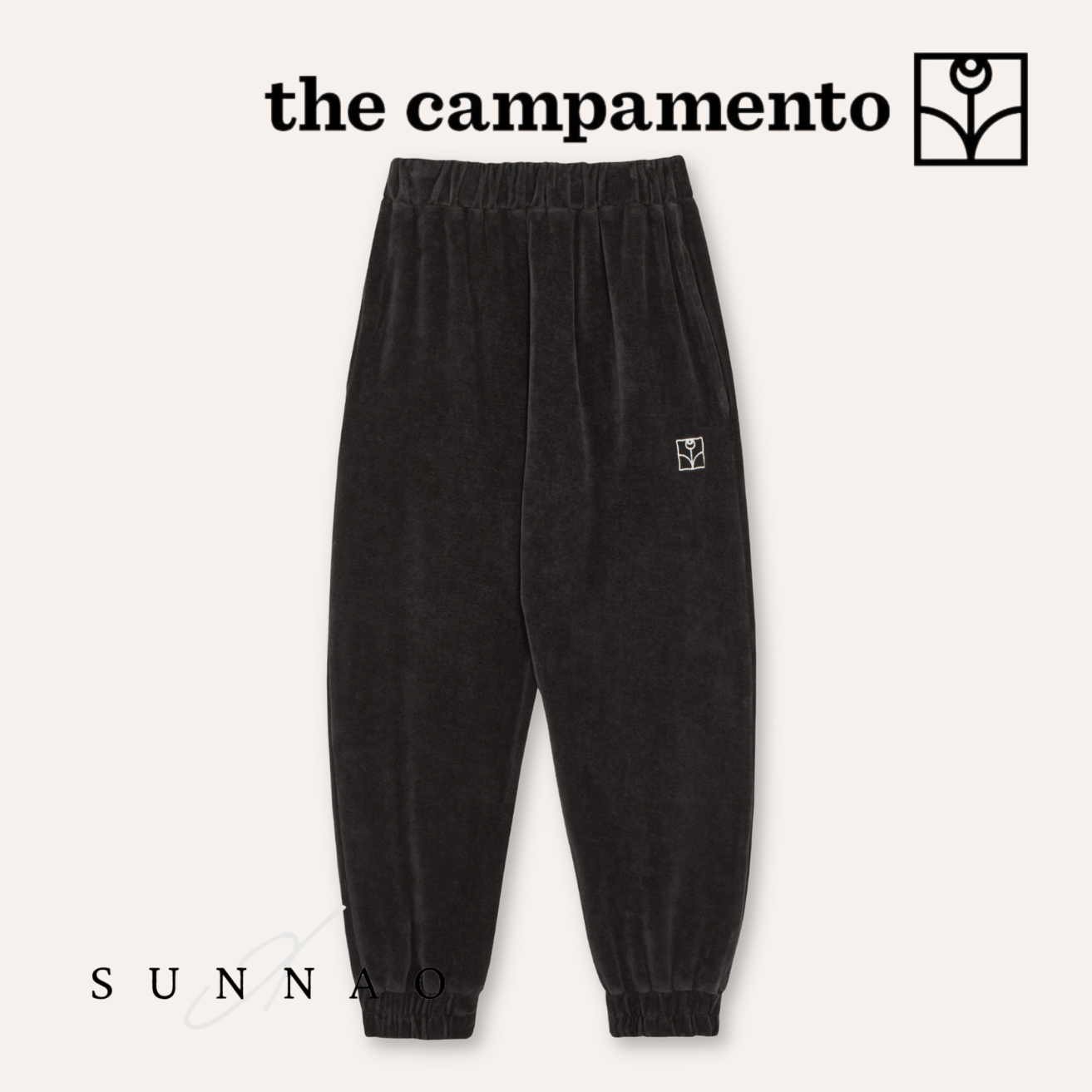 <The Campamento> Grey Velour Jogging Trousers - GREY　