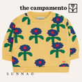 Gallery viewerに画像を読み込む, <The Campamento> Blue Daisies Allover Sweatshirt - YELLOW　
