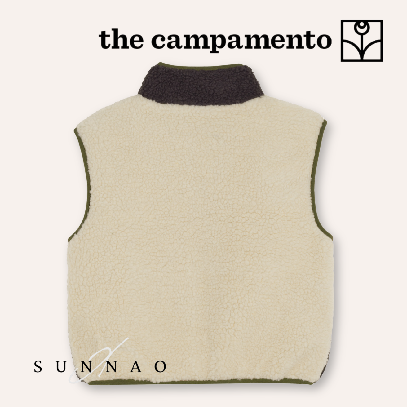 <The Campamento> Ecru Teddy Vest - ECRU　