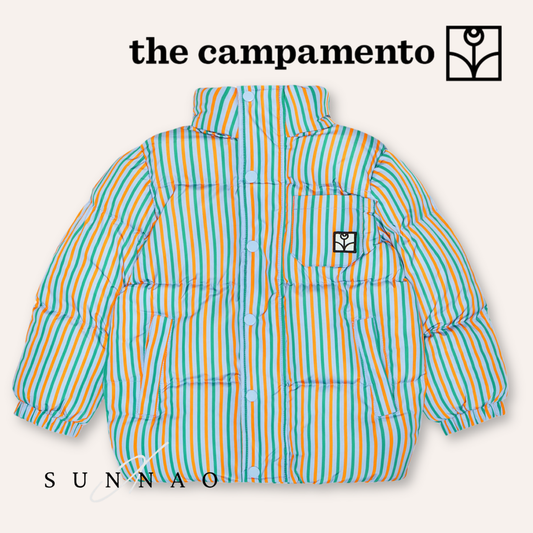 <The Campamento> Stripes Puffer Jacket - GREEN　