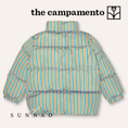 갤러리 뷰어로 이미지로드, <The Campamento> Stripes Puffer Jacket - GREEN　
