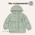 갤러리 뷰어로 이미지로드, <The Campamento> Stripes Puffer Jacket - GREEN　
