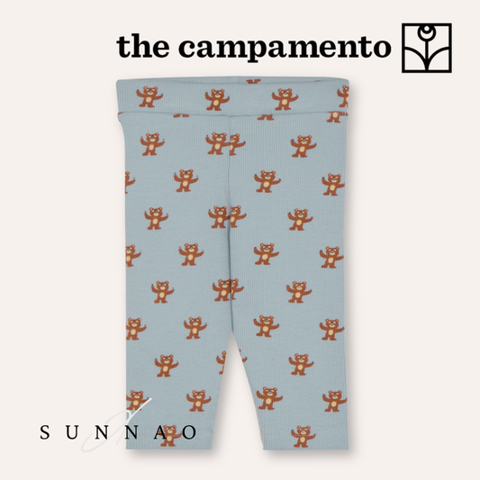 <The Campamento> Happy Bears Baby Leggings - LIGHT BLUE