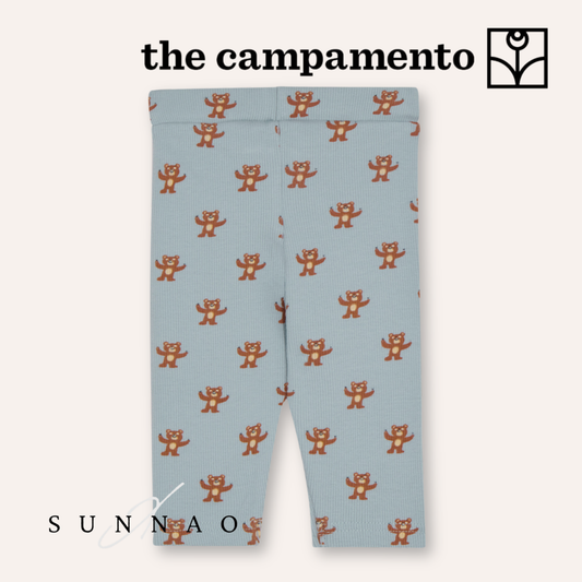 <The Campamento> Happy Bears Baby Leggings - LIGHT BLUE