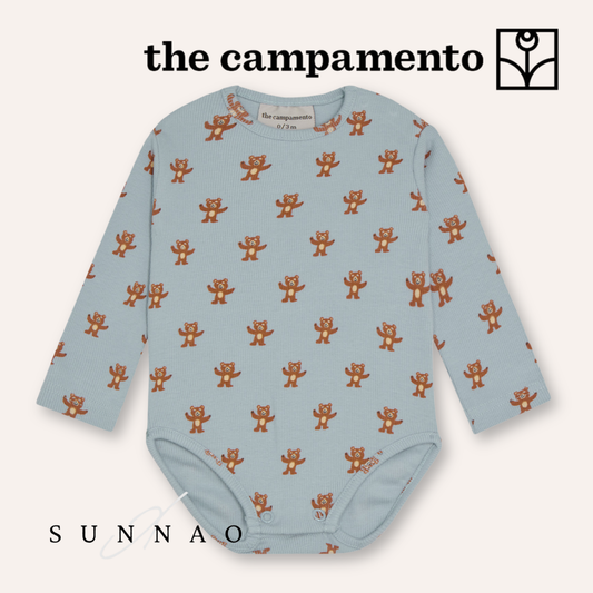 <The Campamento> Happy Bears Baby Body - LIGHT BLUE　