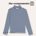 Gallery viewerに画像を読み込む, <The Campamento> Blue Stripes Turtle Neck Tshirt - BLUE　
